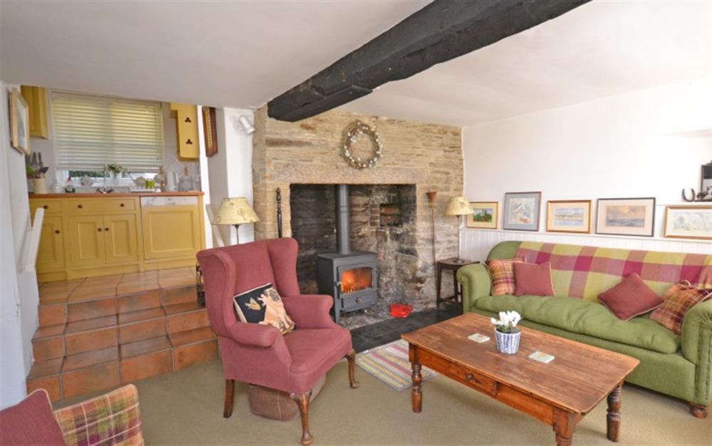 Another view of the lounge. at Cob Cottage in Kingsbridge