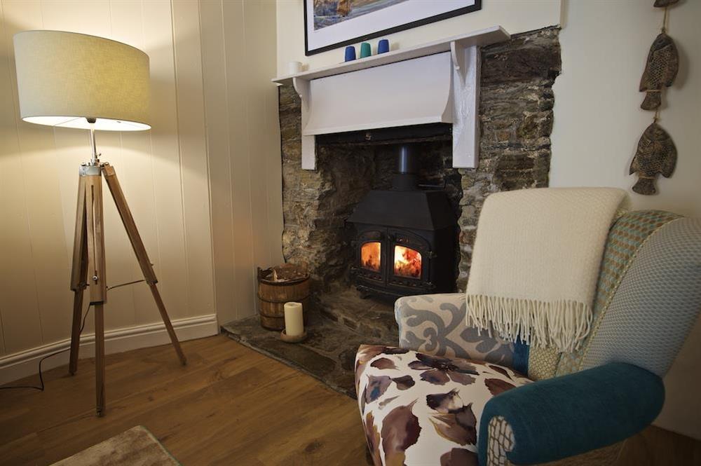 Cosy well presented living room at Cob Cottage in , Salcombe