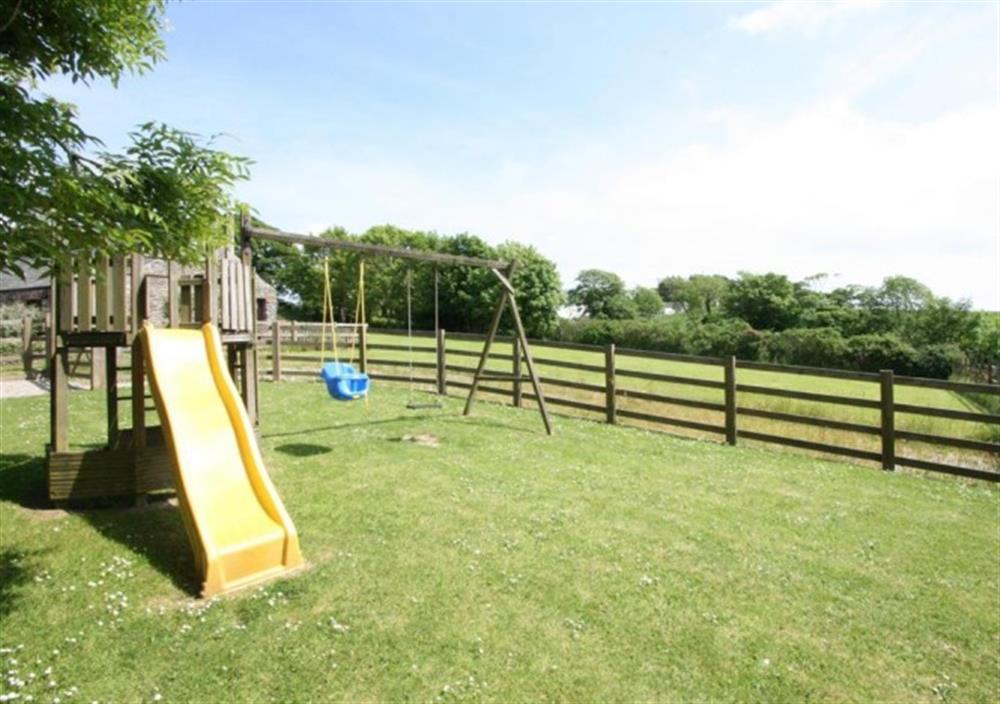 Children's play area at Cob Loaf Cottage in Fowey