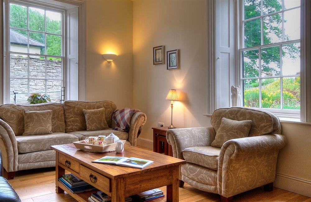 The living area at Cobble Cottage in Brecon, Powys