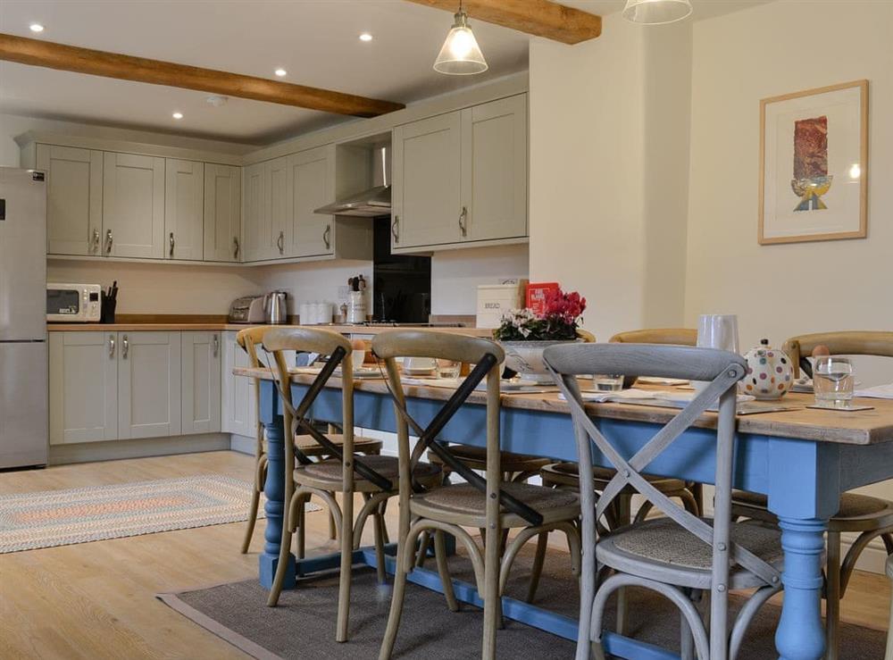Spacious & well equipped kitchen & dining area at Cobblers Cottage in Ripley, near Harrogate, North Yorkshire