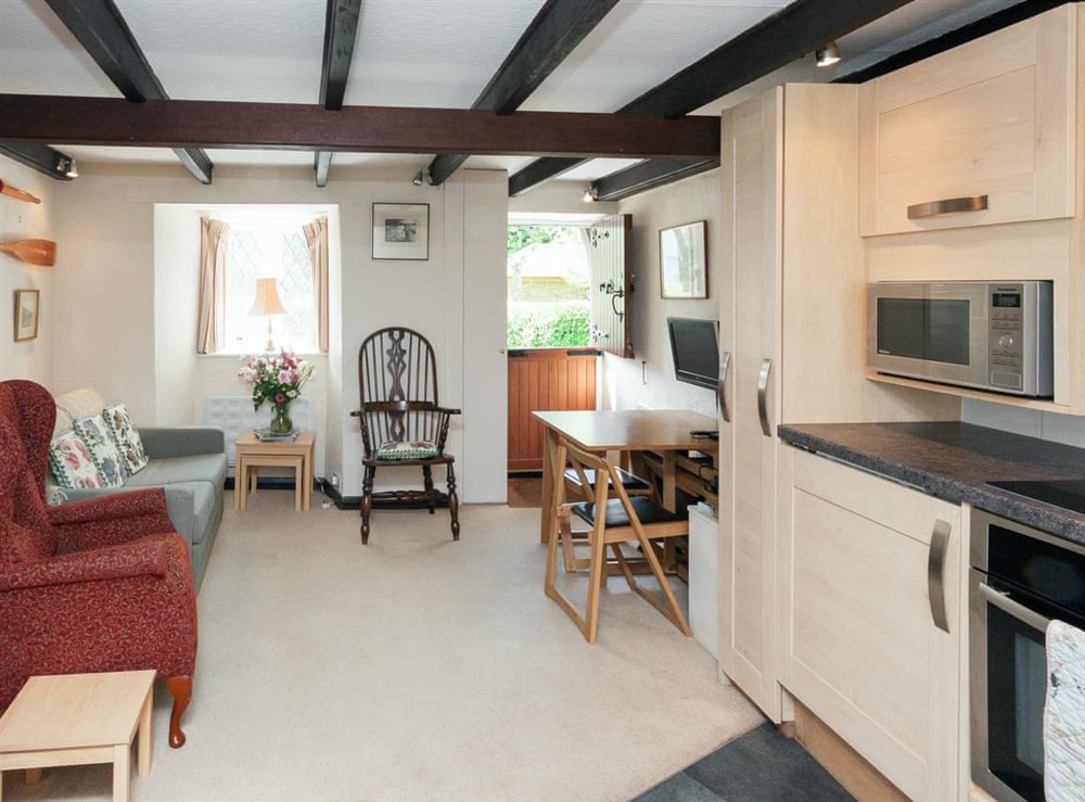 Delightful open plan living space at Cobbles in Salcombe, Devon