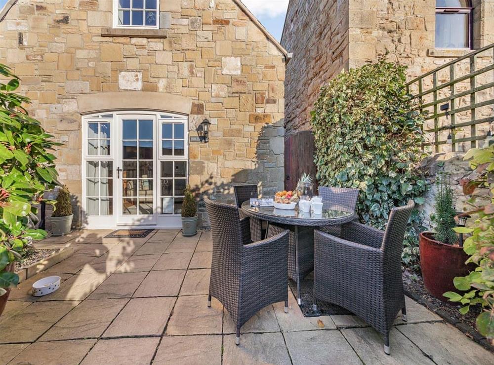 Outdoor area at Cobblestone cottage in Seahouses, Northumberland