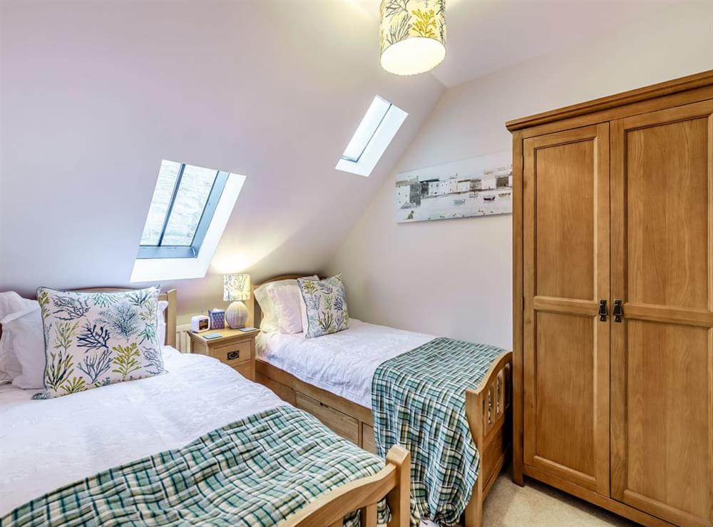 Twin bedroom at Cobblestone cottage in Seahouses, Northumberland