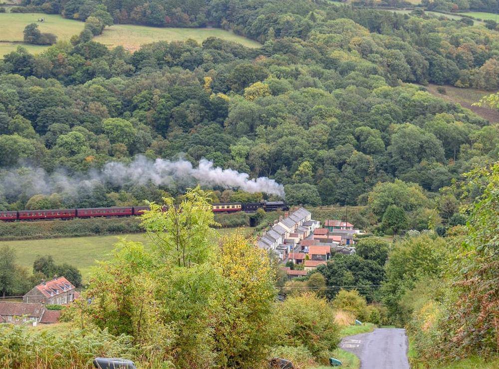 The North York Moors Steam Railway at Cobbs Cottage in Grosmont, near Whitby, North Yorkshire