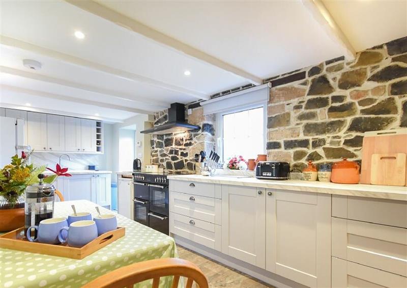 This is the kitchen at Coble Cottage, Craster