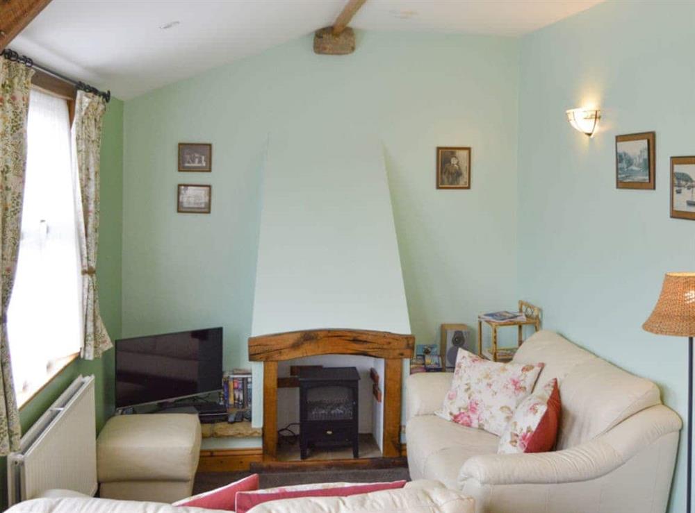 Characterful living area with wood burner at Coble  in Staithes, near Whitby, Cleveland