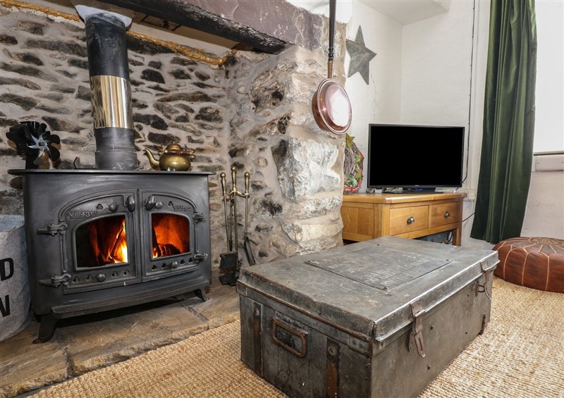 Relax in the living area at Cobweb Cottage, Waunfawr