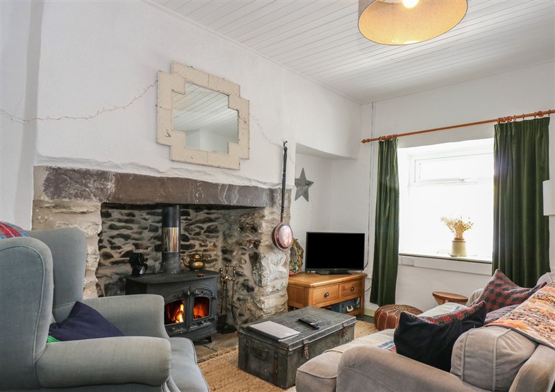 The living room at Cobweb Cottage, Waunfawr