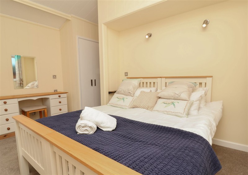 One of the bedrooms at Cody Lodge, Mullacott Park near Ilfracombe