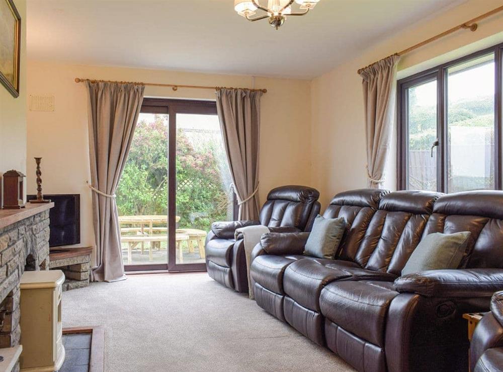 Living room at Coed Tir in Gladestry, near Kington, Powys