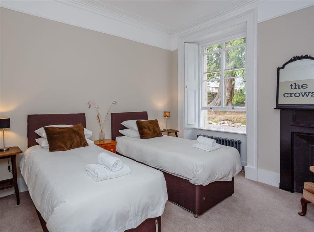 Twin bedroom at Coillemore House in Balmacara, near Kyle, Ross-Shire