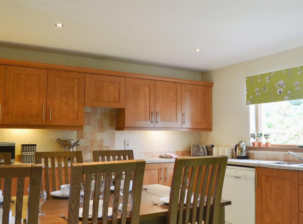 Well equipped kitchen/ dining room at Coire Cas in Aviemore, Inverness-Shire