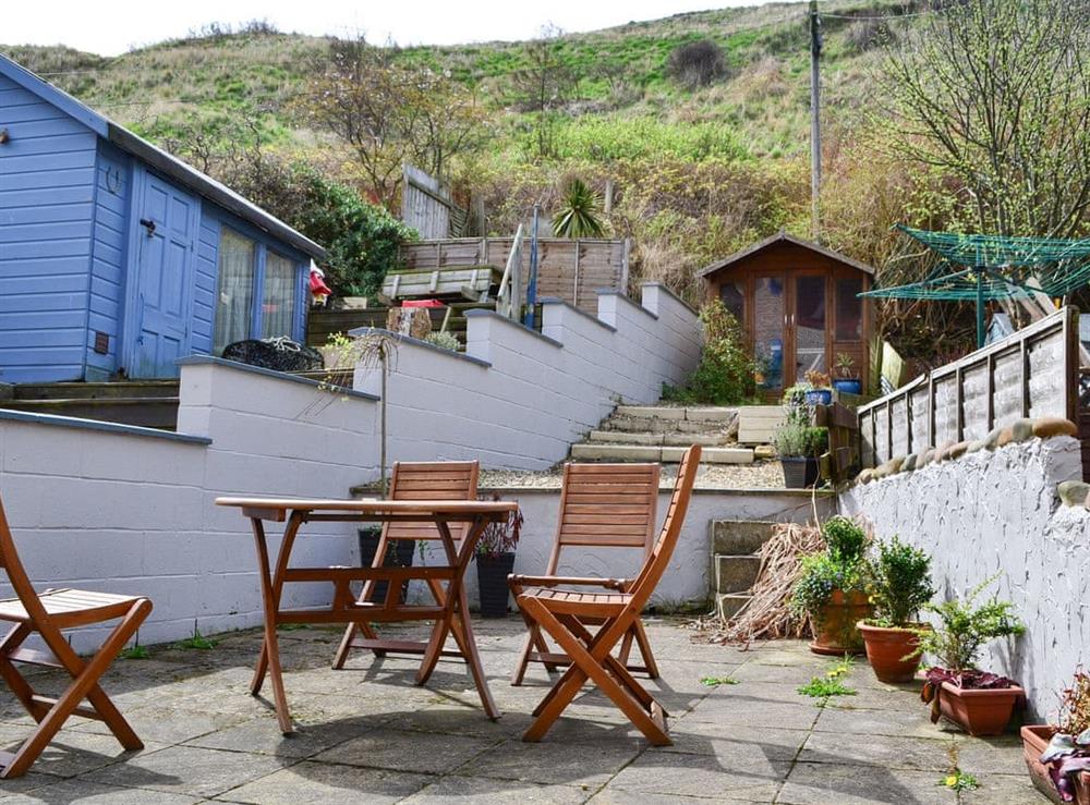 Sitting out area at Coldwrait Cottage in Burnmouth, near Berwick-upon-Tweed, Berwickshire