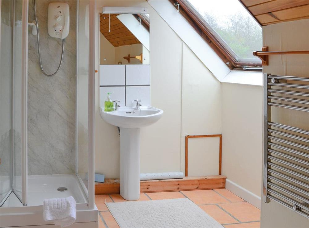 En-suite shower room at Collalis in Gartocharn, near Balloch, Dumbartonshire