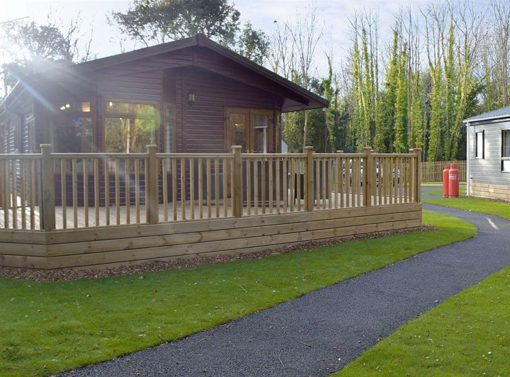 Appealing holiday lodge at Colman Brook Lodge in Corton, near Lowestoft, Suffolk