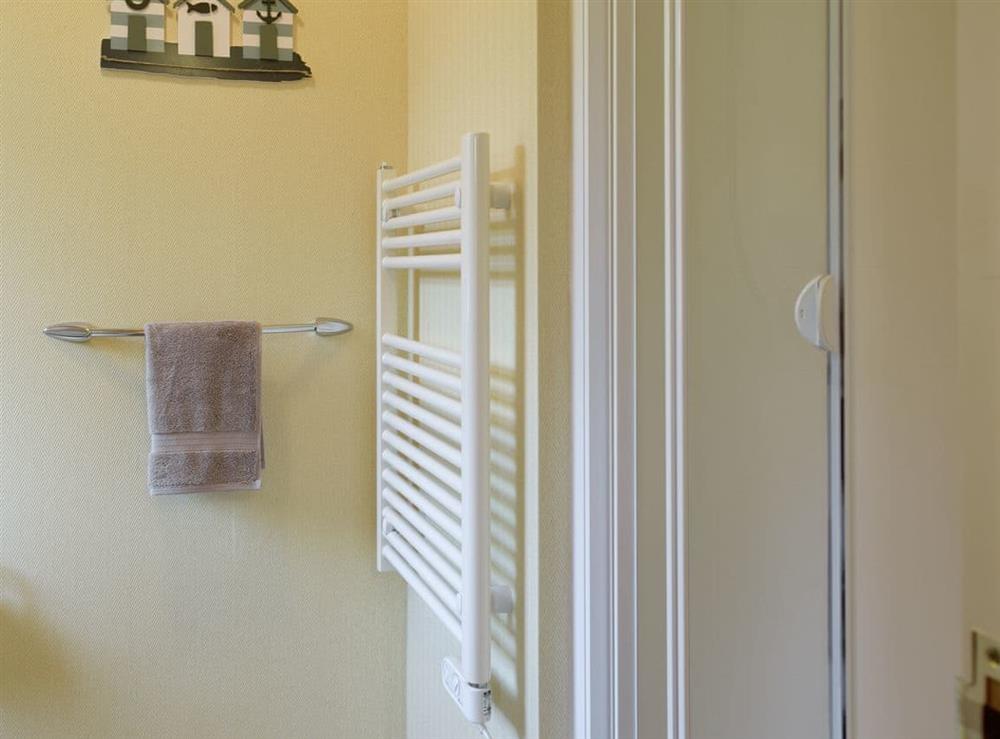 En-suite shower room at Colman Brook Lodge in Corton, near Lowestoft, Suffolk
