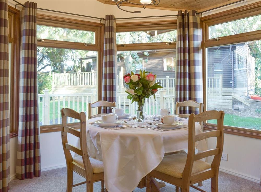 Light and airy dining space at Colman Brook Lodge in Corton, near Lowestoft, Suffolk