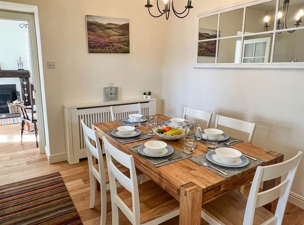 Dining room at Columbine Cottage in Chesterfield, Derbyshire