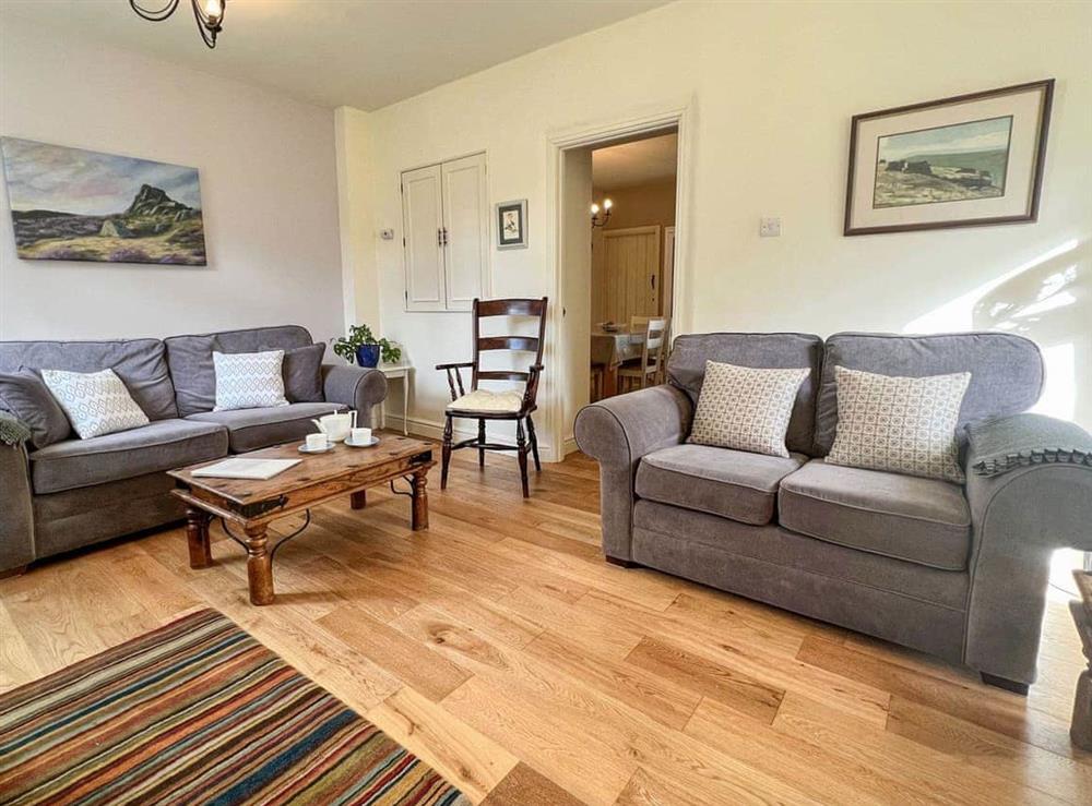 Living area at Columbine Cottage in Chesterfield, Derbyshire