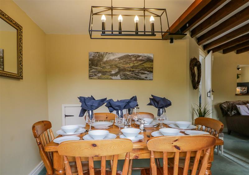 The dining area at Columbine Cottage, Hawkshead