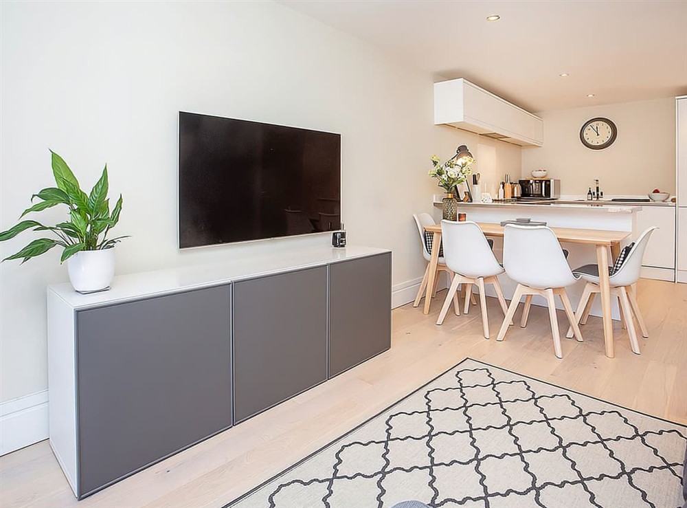 Open plan living space at Compton Lodge in York, North Yorkshire