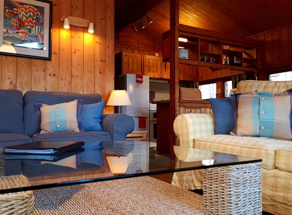 Typical living area at Conifer Chalet 5 in Crieff, Perthshire