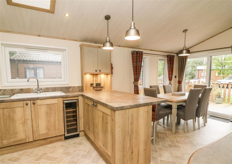 The kitchen at Coniston View 9, Dock Acres near Tewitfield