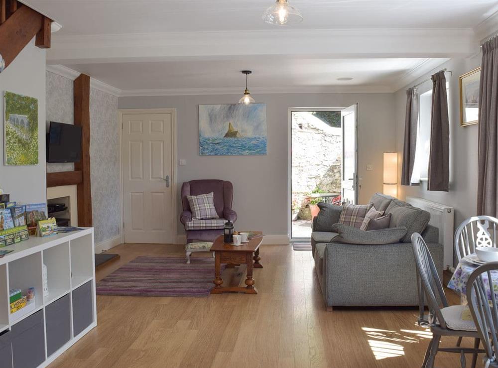 Open plan living space at Conway Cottage in Pembroke, Pembrokeshire, Dyfed