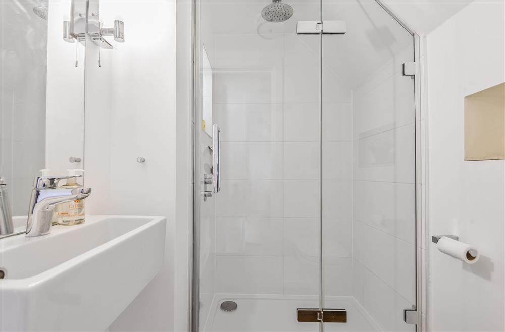 Shower room with walk-in shower at Coombe Cottage, Sydling St Nicholas