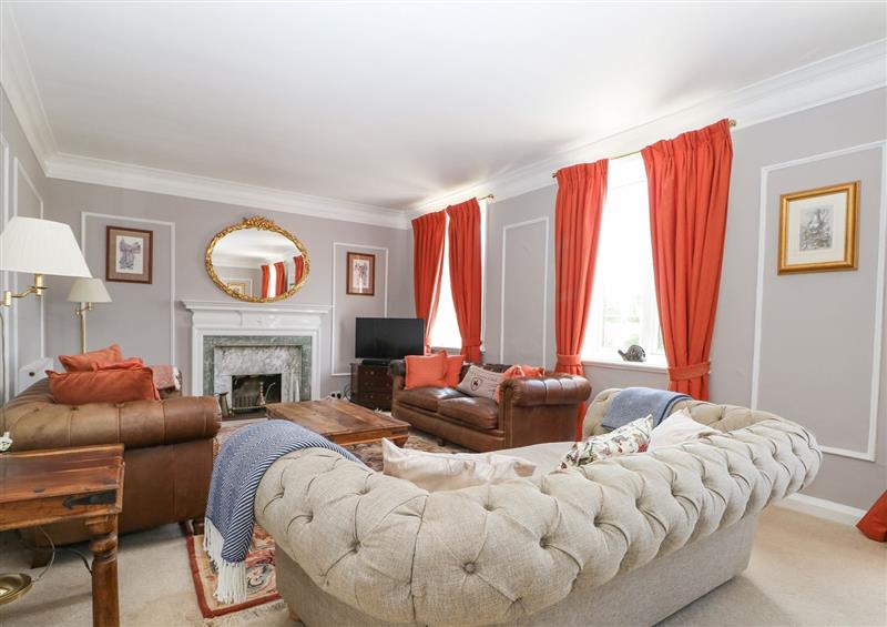 The living area at Coombe Place House, Meonstoke