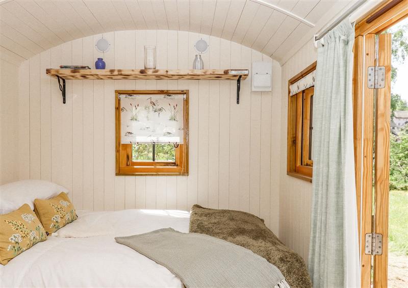 One of the bedrooms at Coombe Valley Shepherds Hut, Combeinteignhead