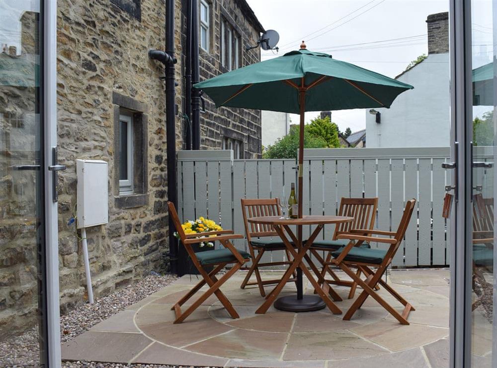 Outdoor area at Cooper Cottage in Addingham, near Skipton, West Yorkshire