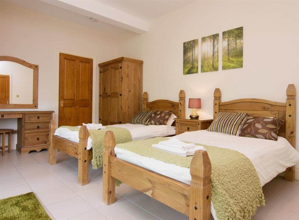 Annexe twin bedroom with en suite wet room at Copper Beech Cottage  in Aberaeron, Ceredigion., Dyfed