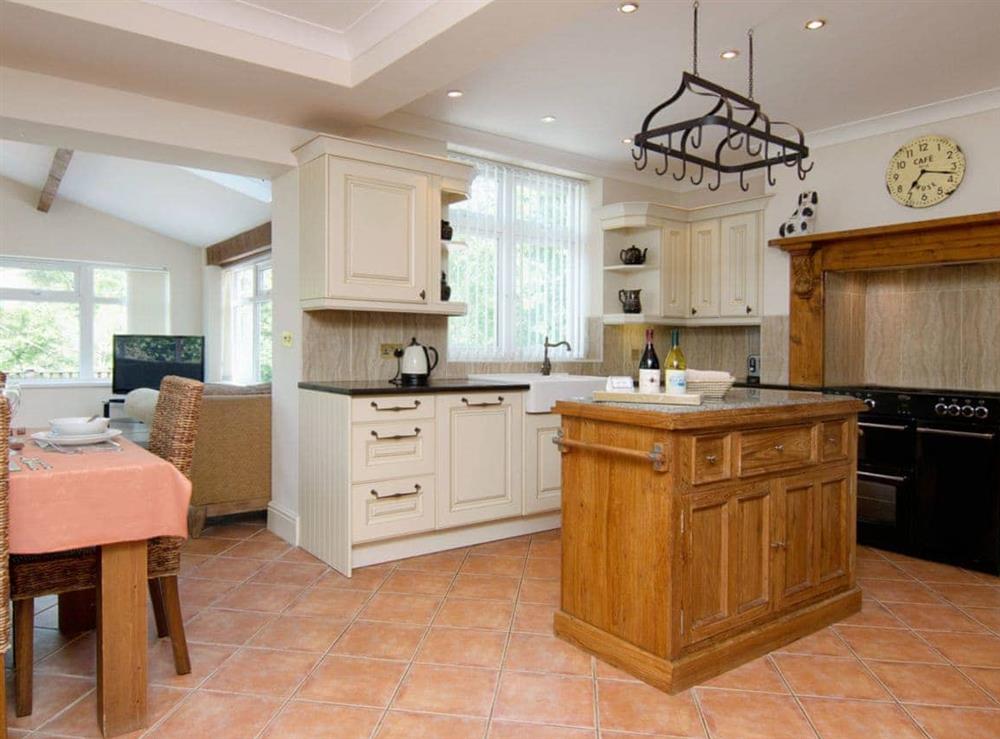 Spacious and well-equipped farmhouse style kitchen at Copper Beech Cottage  in Aberaeron, Ceredigion., Dyfed