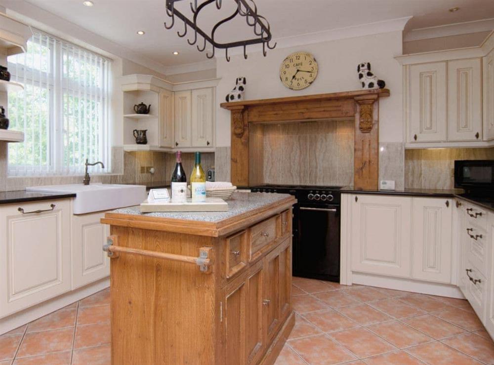 Well equipped farmhouse style kitchen at Copper Beech Cottage  in Aberaeron, Ceredigion., Dyfed