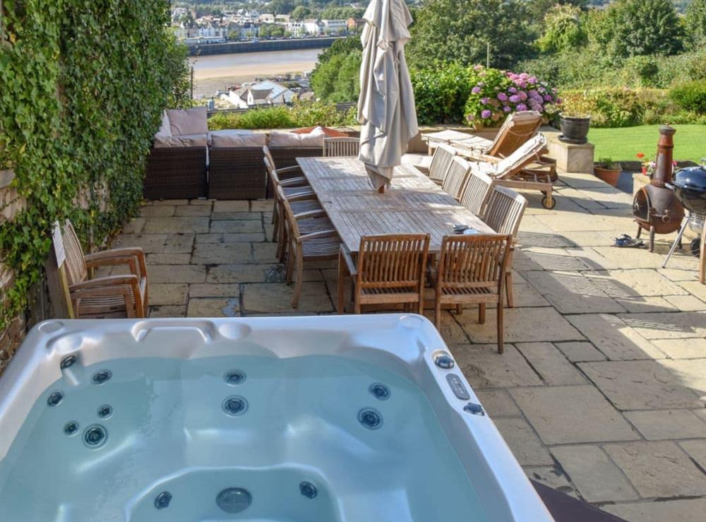 Wonderful patio area with hot tub, and great views at Copperfield  in Bideford, N. Devon., Great Britain