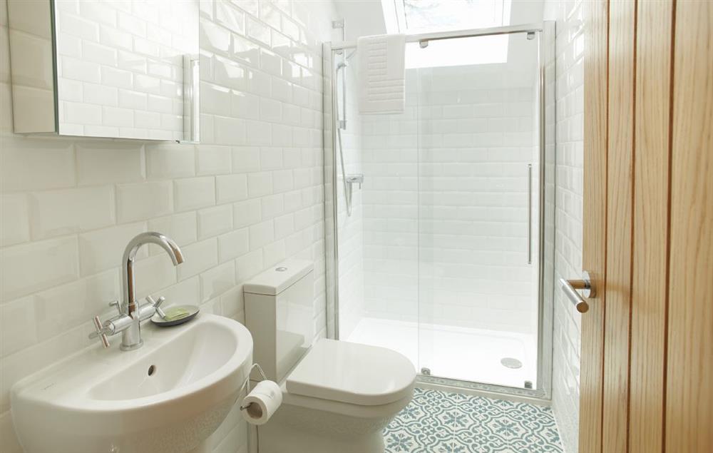 En-suite shower room at Coppet Hall Lodge, Saundersfoot