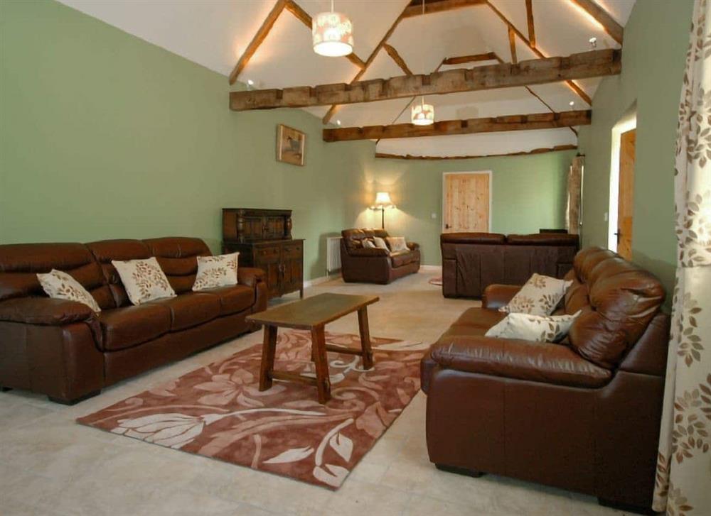 This is the living room at Copyhold Barns in Chichester, West Sussex