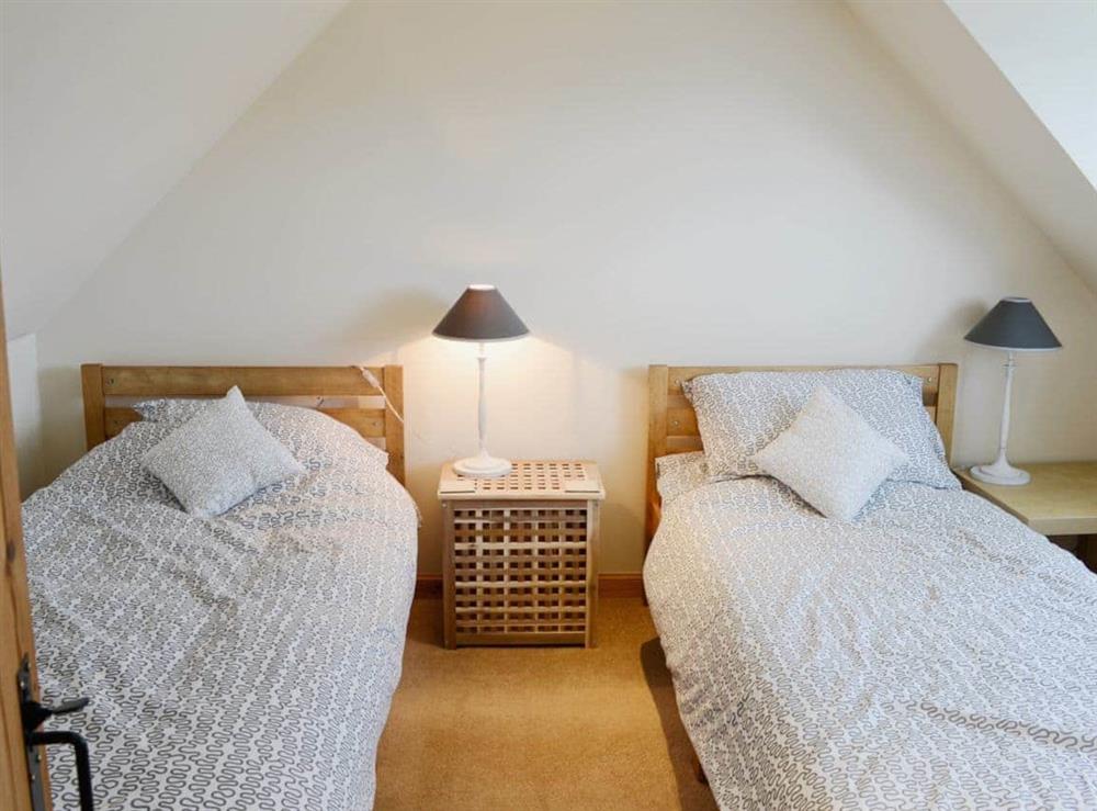 Twin bedroom at Cor an Easan in Melness, Sutherland