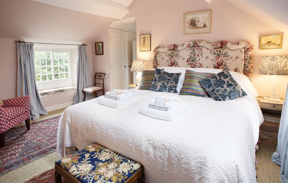Double bedroom with super king size bed and separate bathroom at Coral Cottage, Castle Howard