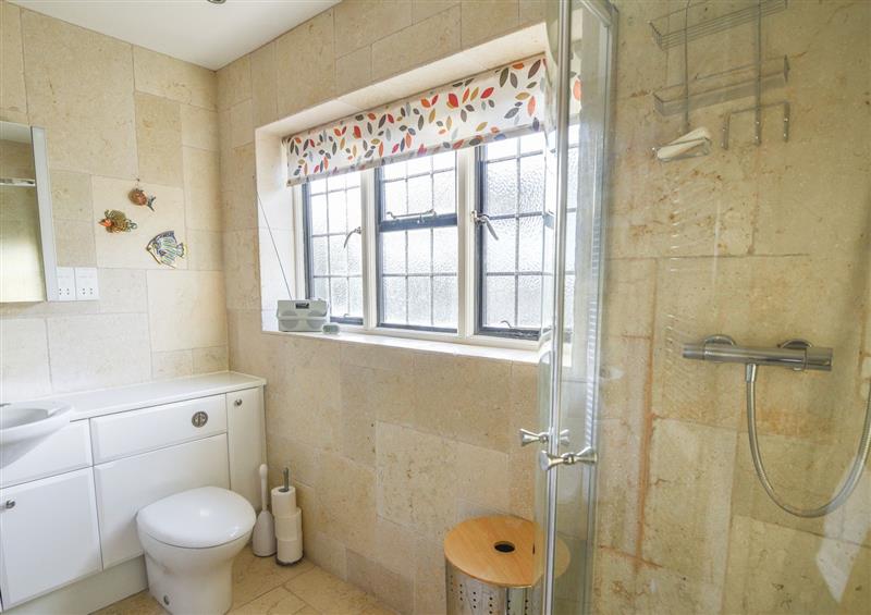 This is the bathroom at Coram Cottage, Lyme Regis