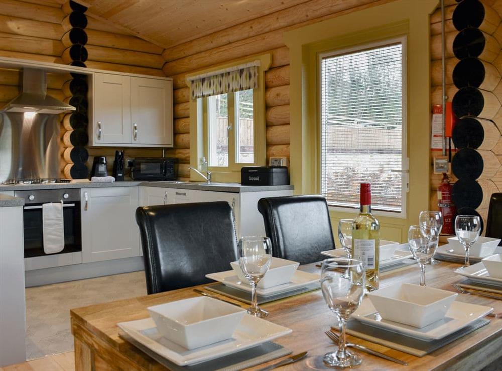 Kitchen/diner at Coria Lodge in Ebchester, Northumberland