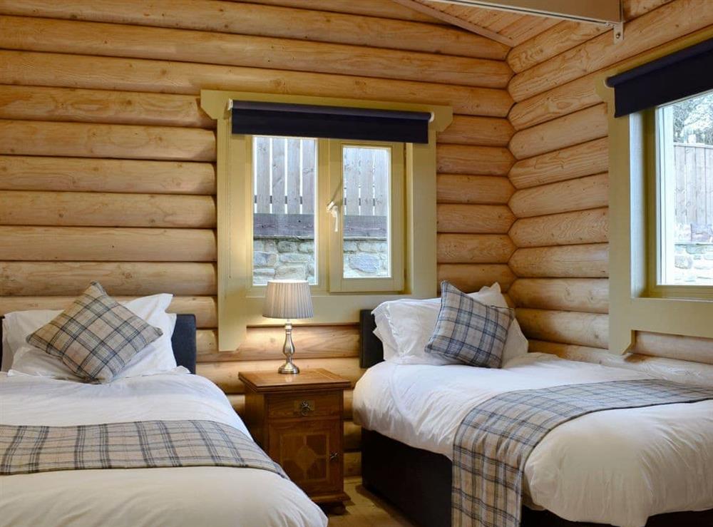 Twin bedroom at Coria Lodge in Ebchester, Northumberland