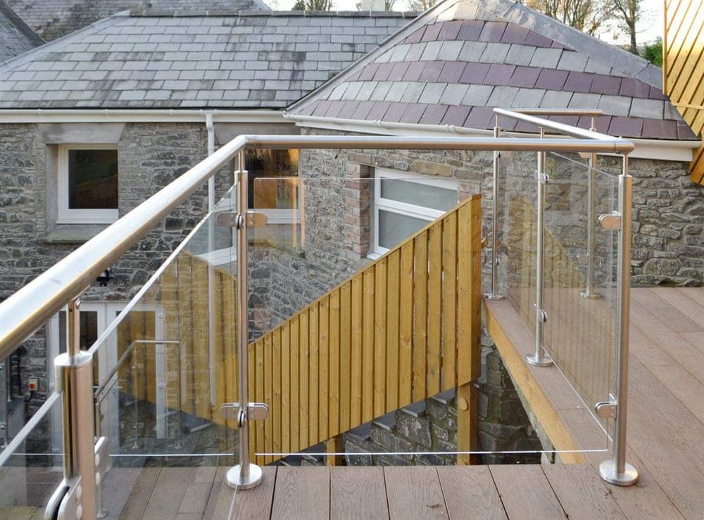 Decked terrace with balcony at Cornel Clyd in Felinfach, near Lampeter, Ceredigion, Dyfed