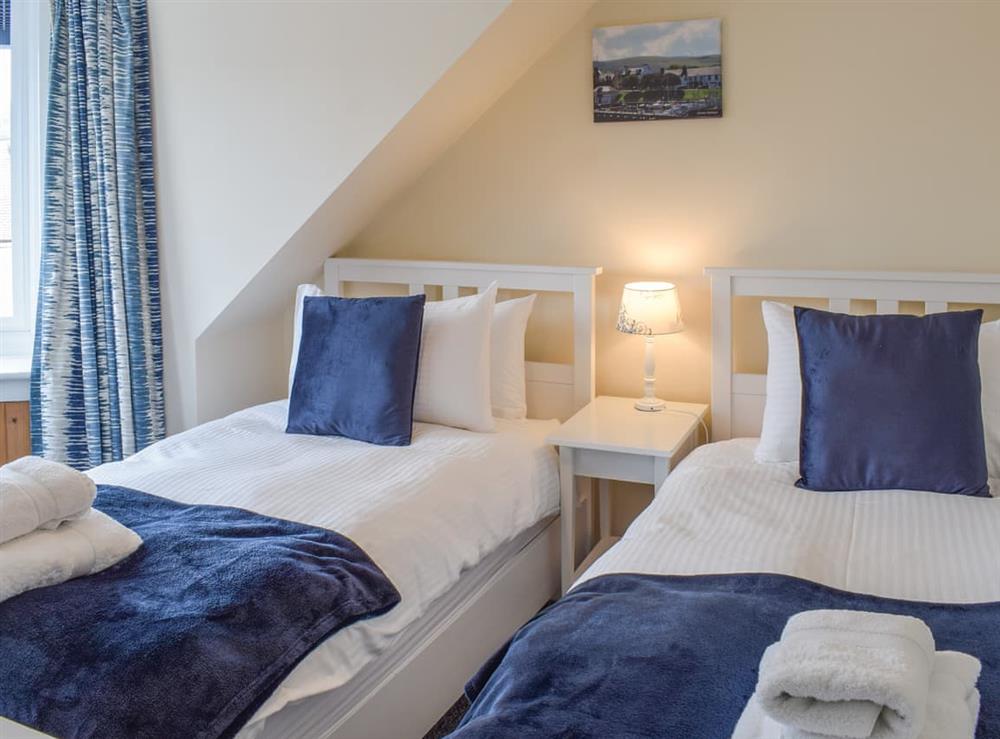 Twin bedroom at Corner Cottage in Girvan, Ayrshire