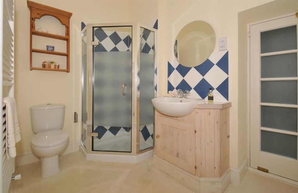 This is the bathroom at Corner Cottage in Glasbury, near Hay-on-Wye, Powys