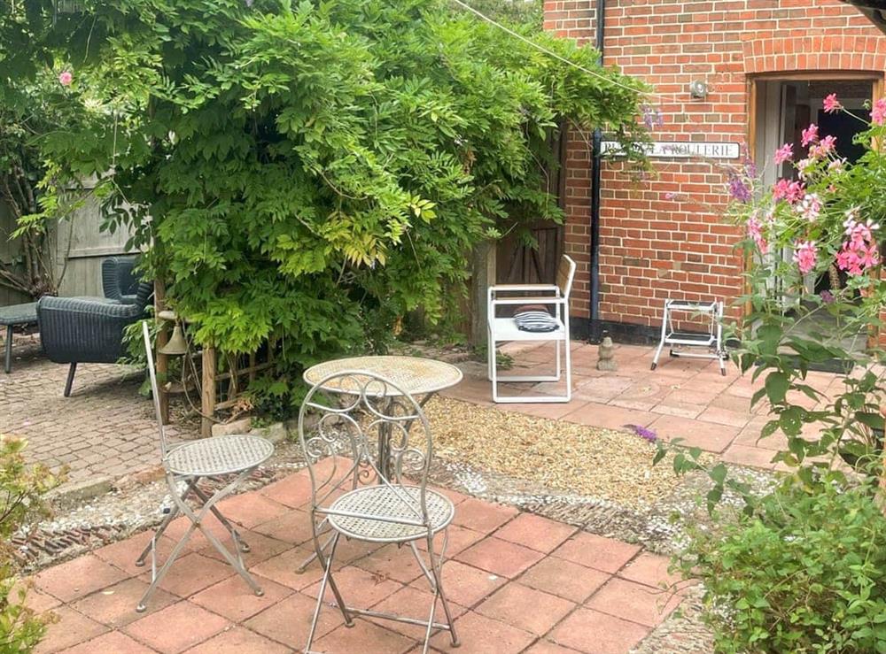 Outdoor area at Corner Cottage in Homersfield, near Southwold, Suffolk