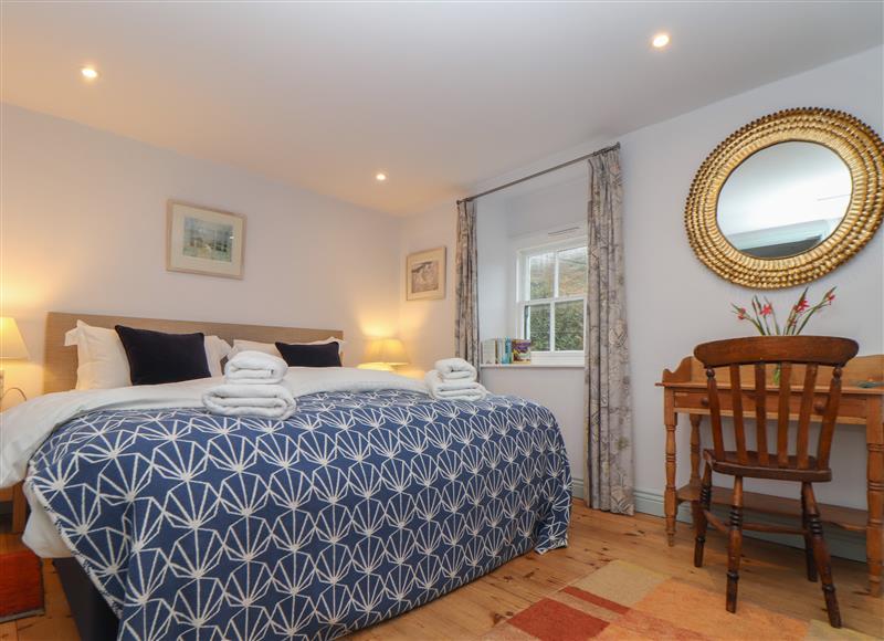 This is the bedroom at Corner Cottage, Porthgwarra