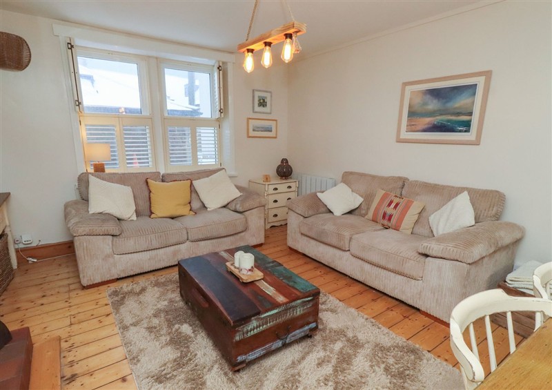 The living room at Corner Cottage, Seahouses